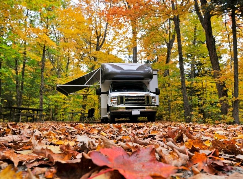 Canadian Motorhome in the Fall
